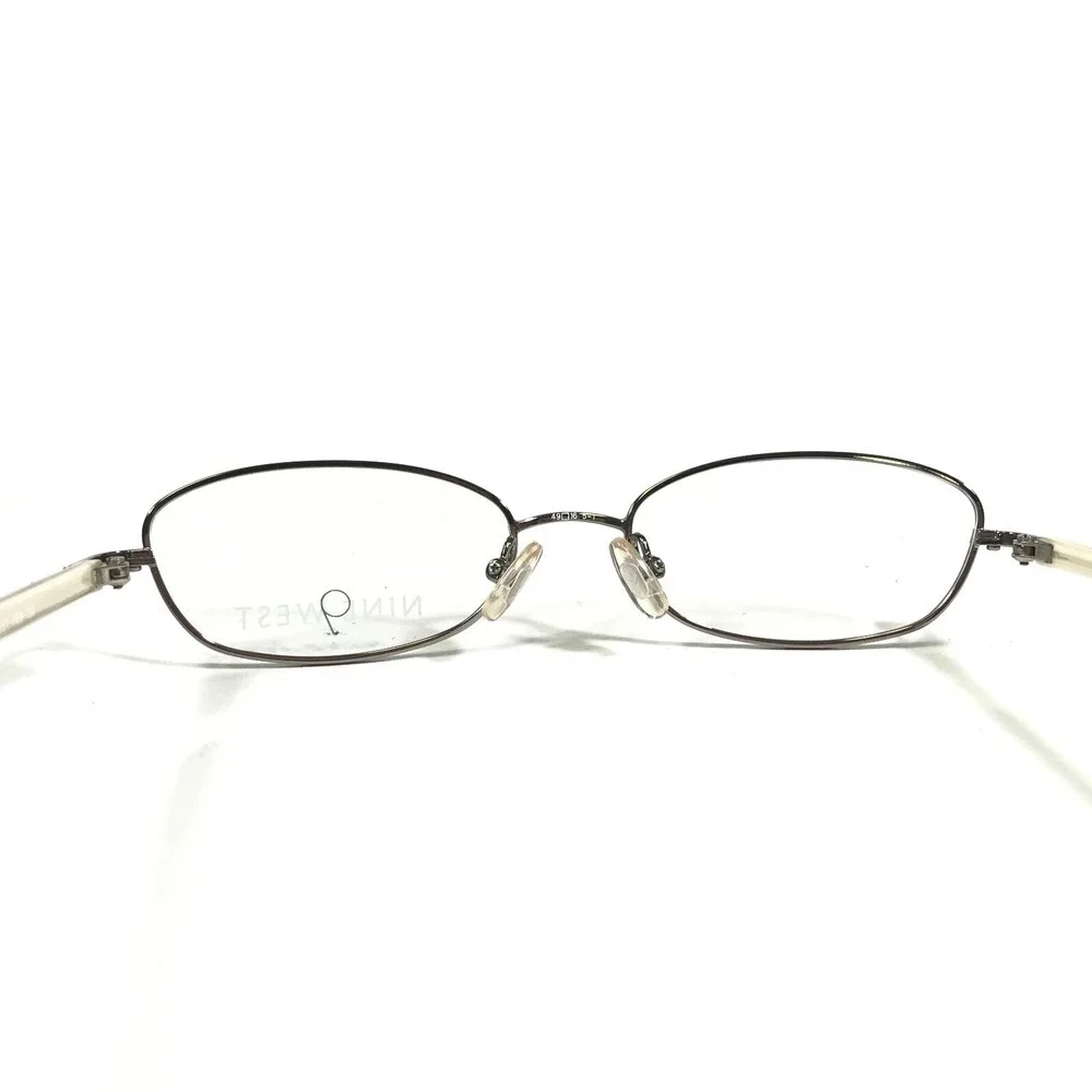 Nine West Petite Eyeglasses Frames 309 FB9 Black White Rectangular 49-16-130